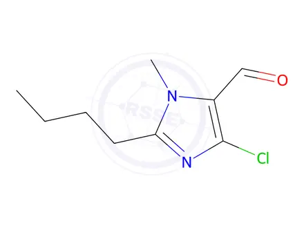 Chemical structure of 2-Butyl-4-chloro-1-methyl-1H-imidazole-5-carbaldehyde