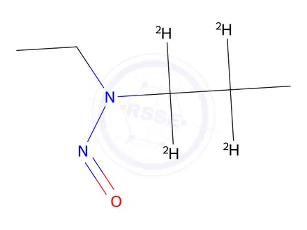 Chemical structure of N-Ethyl-N-Nitroso-1-Propanamine-d4