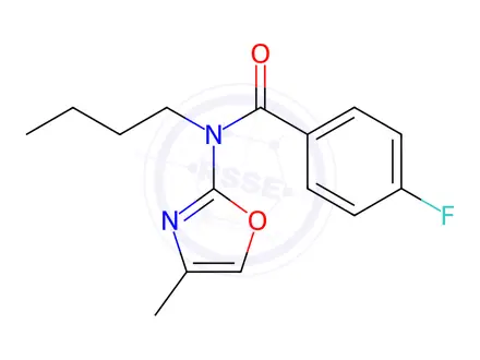 Chemical structure of N-Butyl-4-fluoro-N-(4-methyloxazol-2-yl)benzamide