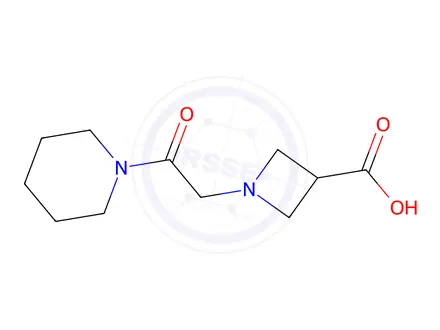 Chemical structure of 1-[2-oxo-2-(piperidin-1-yl)ethyl]azetidine-3-carboxylic acid
