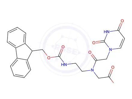 Chemical structure of Fmoc-PNA-U-OH