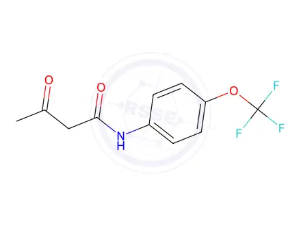 Chemical structure of 3-oxo-N-[4-(trifluoromethoxy)phenyl]butanamide
