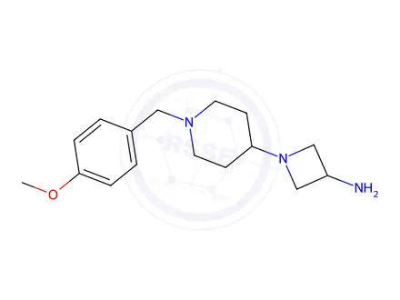 Chemical structure of 1-(1-(4-Methoxybenzyl)piperidin-4-yl)-azetidin-3-aMine