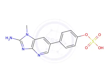 Chemical structure of 4’-Hydroxy-PhIP-O-sulfate