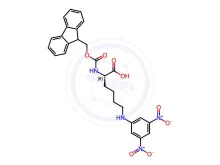 Chemical structure of FMOC-D-LYS(DNP)-OH
