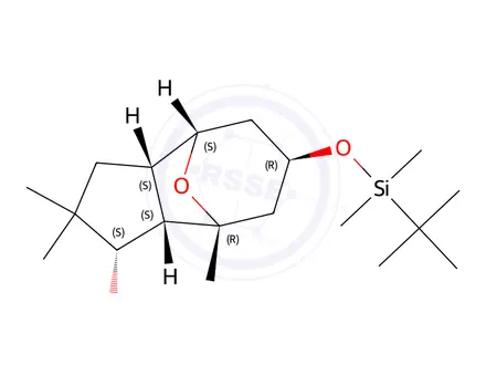 Chemical structure of 1,4,4-trimethyl-9-(tert-butyldimethylsilyloxy)-11-oxatricyclo(5.3.1.0(2,6))-undecan-3-ol