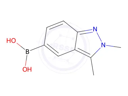 Chemical structure of 2,3-Dimethylindazole-5-boronic acid