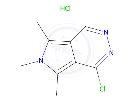 Chemical structure of 1-Chloro-5,6,7-trimethyl-6h-pyrrolo[3,4-d]pyridazine hydrochloride