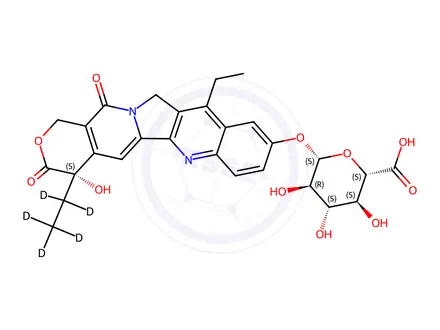 Chemical structure of Irinotecan SN-38 glucuronide-d5