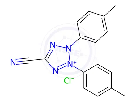 Chemical structure of 5-Cyano-2,3-di-p-tolyl-2H-tetrazol-3-ium Chloride