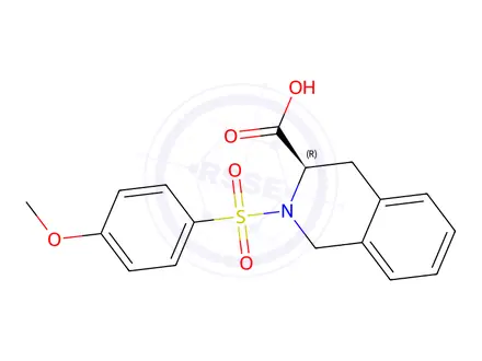 Chemical structure of (3R)-1,2,3,4-Tetrahydro-2-[(4-methoxyphenyl)sulfonyl]-3-isoquinolinecarboxylic Acid