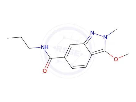Chemical structure of 3-Methoxy-2-methyl-N-propyl-2H-indazole-6-carboxamide