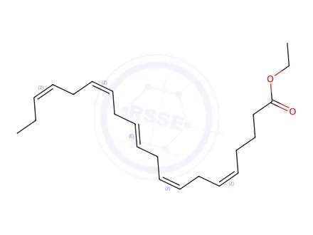 Chemical structure of Ethyl(Z,Z,E,Z,Z)-5,8,11,14,17-eicosapentaenoate
