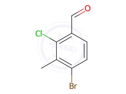 Chemical structure of 4-Bromo-2-chloro-3-methylbenzaldehyde
