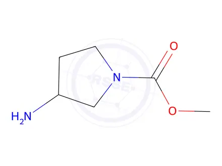 Chemical structure of 1-Pyrrolidinecarboxylicacid,3-amino-,methylester(9CI)
