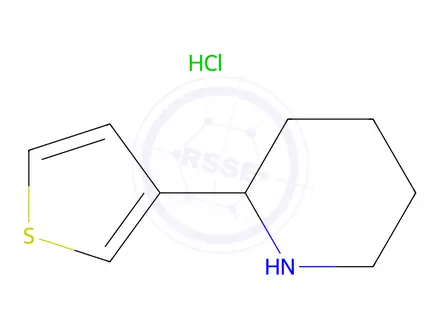 Chemical structure of 2-(3-Thienyl) piperidine hydrochloride
