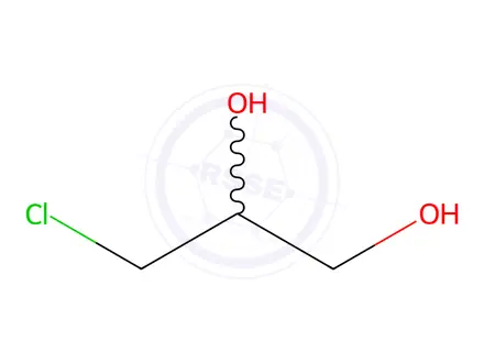 Chemical structure of 3-Chloropropane-1,2-diol