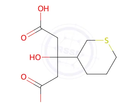 Chemical structure of 3-Hydroxy-3-thian-3-yl Glutaric Acid
