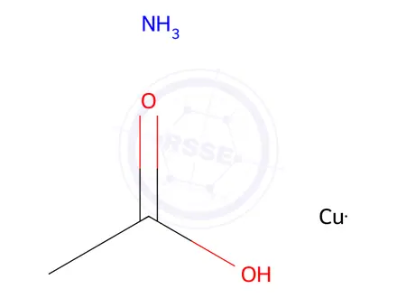 Chemical structure of Acetic acid, ammonium copper salt