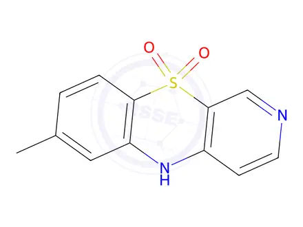 Chemical structure of 7-methyl-5H-benzo[b]pyrido[4,3-e][1,4]thiazine 10,10-dioxide