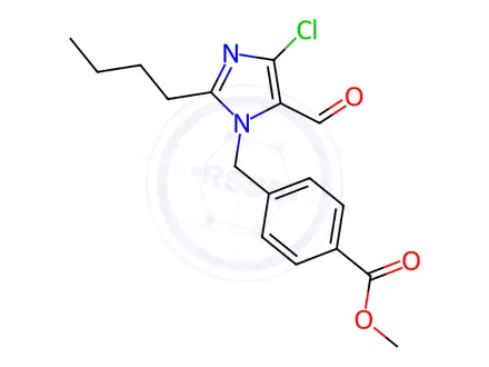 Chemical structure of Methyl 4-((2-butyl-4-chloro-5-formyl-1H-imidazol-1-yl)methyl)benzoate