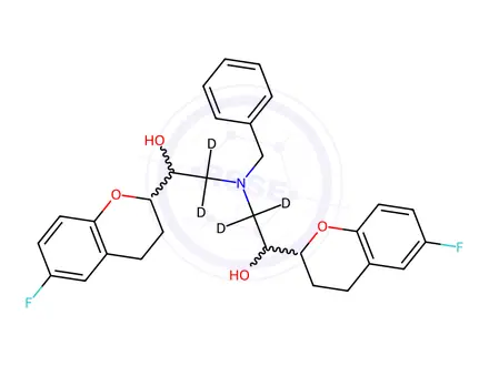 Chemical structure of rac N-Benzyl Nebivolol-d4