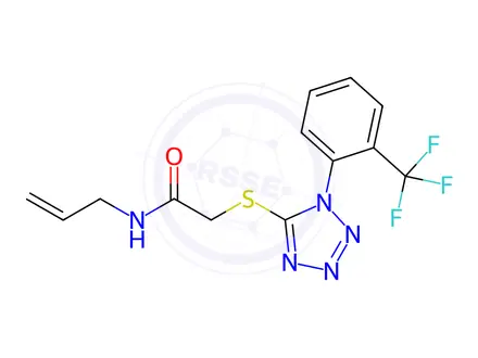 Chemical structure of N-Allyl-2-((1-(2-(trifluoromethyl)phenyl)-1H-tetrazol-5-yl)thio)acetamide