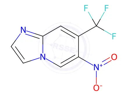 Chemical structure of 6-Nitro-7-(trifluoromethyl)imidazo[1,2-a]pyridine