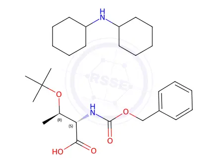 Chemical structure of Z-Thr(tBu)-OH · DCHA