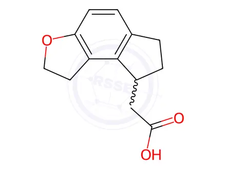Chemical structure of 2-(1,6,7,8-Tetrahydro-2H-indeno[5,4-b]furan-8-yl)acetic acid