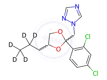 Chemical structure of Propiconazole-d7