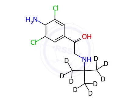 Chemical structure of Clenbuterol-D9