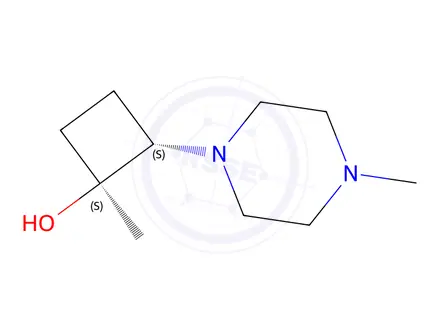 Chemical structure of (1S,2S)-1-Methyl-2-(4-methylpiperazin-1-yl)cyclobutan-1-ol