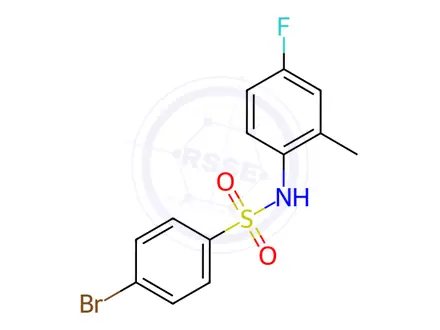 Chemical structure of 4-BRomo-N-(4-fluoro-2-methylphenyl)benzenesulfonamide