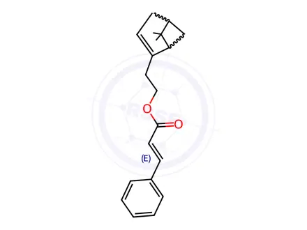 Chemical structure of 2-(6,6-dimethylbicyclo[3.1.1]hept-2-en-2-yl)ethyl cinnamate