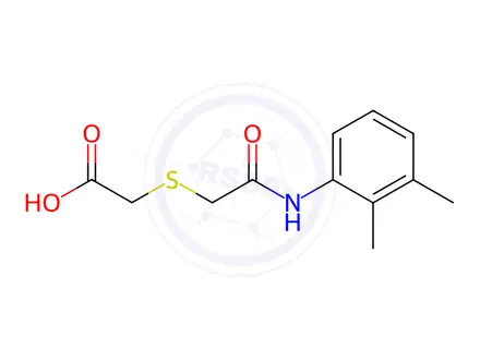 Chemical structure of [(2,3-Dimethyl-phenylcarbamoyl)-methylsulfanyl]-acetic acid