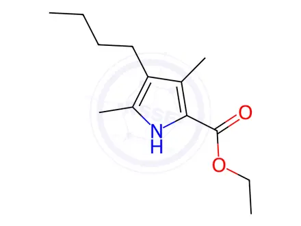 Chemical structure of 4-BUTYL-3,5-DIMETHYL-1H-PYRROLE-2-CARBOXYLIC ACID ETHYL ESTER