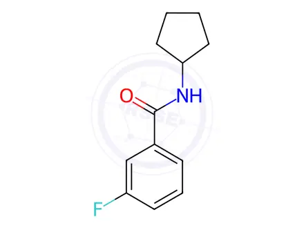 Chemical structure of N-cyclopentyl-3-fluorobenzamide