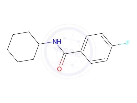 Chemical structure of N-cyclohexyl-4-fluorobenzamide