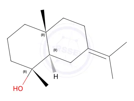 Chemical structure of (-)-Eudesm-7(11)-en-4Alpha-ol