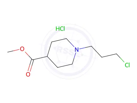Chemical structure of Methyl 1-(3-chloropropyl)piperidine-4-carboxylate hydrochloride