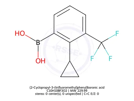 Chemical structure of (2-Cyclopropyl-3-(trifluoromethyl)phenyl)boronic acid