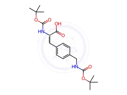 Chemical structure of 4-(N-Boc-aminomethyl)-N-Boc-DL-phenylalanine