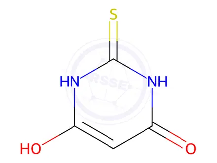 Chemical structure of 2-mercaptopyrimidine-4,6-diol