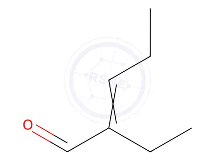 Chemical structure of 2-Ethyl-2-pentenal