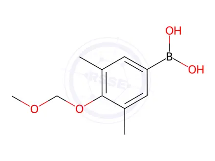 Chemical structure of 4-(Methoxymethoxy)-3,5-dimethylphenylboronic Acid