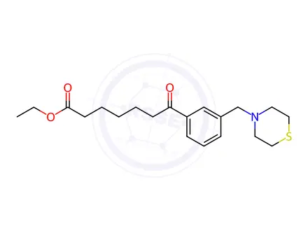 Chemical structure of Ethyl 7-oxo-7-[3-(thiomorpholinomethyl)phenyl]heptanoate