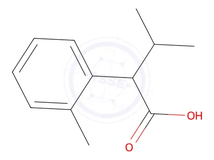 Chemical structure of 2-Methyl-α-(1-methylethyl)-benzeneacetic Acid