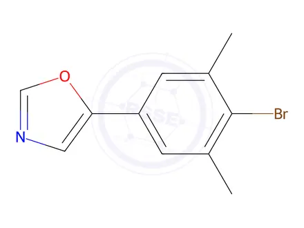Chemical structure of 5-(4-Bromo-3,5-dimethylphenyl)oxazole