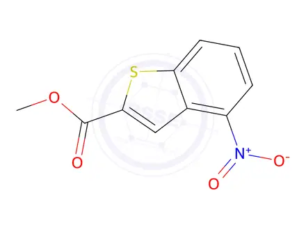Chemical structure of 4-Nitro-benzobthiophene-2-carboxylic Acid Methyl Ester